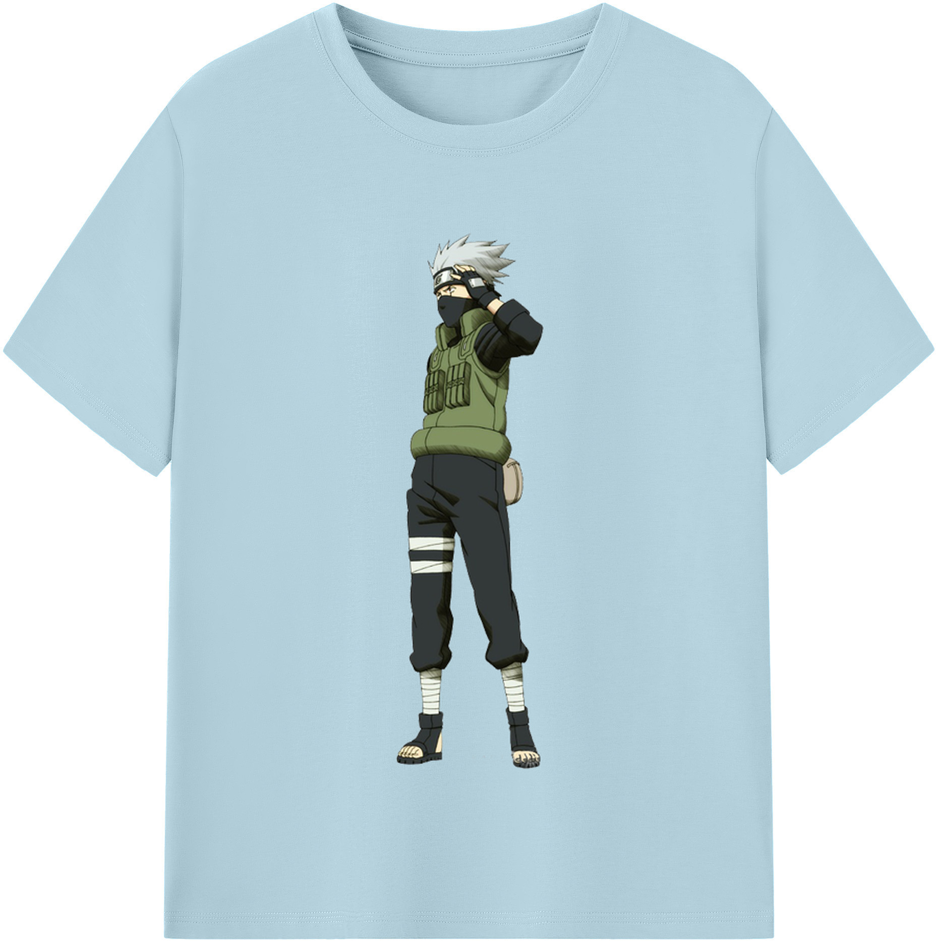 NARUTO -ナルト- はたけ カカシ Hatake Kakashi 綿100％半袖Tシャツ（フロントプリント）